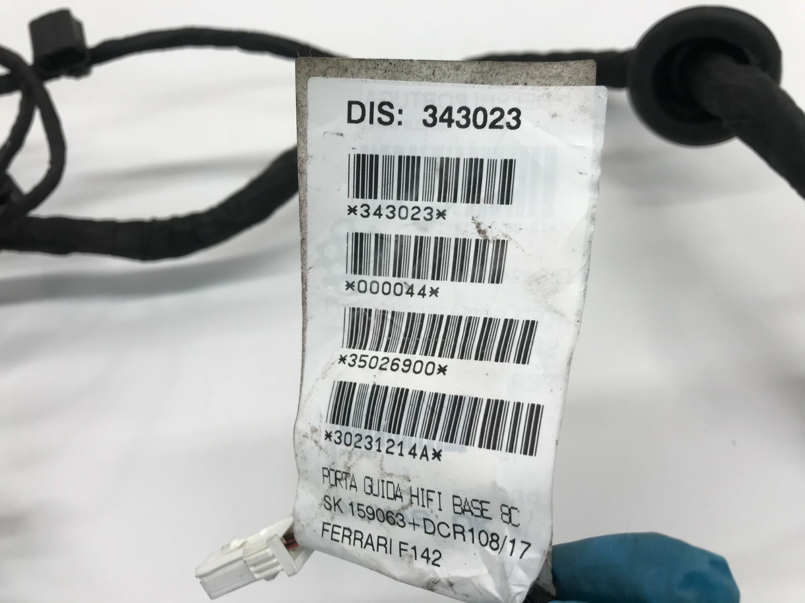 FERRARI 488 GTB SPIDER DRIVER LEFT SIDE FOOR CABLE WIRING HARNESS OEM 343023