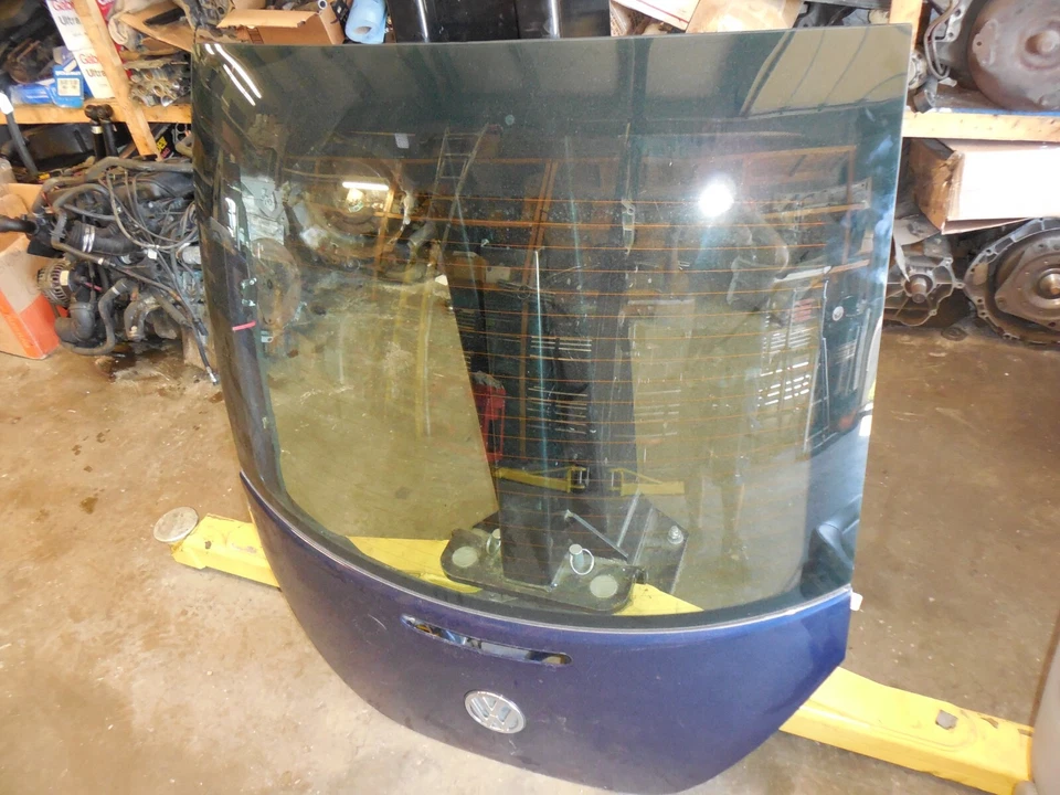 Tapa de panel de vidrio litigado trasero techo rígido Volkswagen Beetle 98-10 azul Foto 3 de 4