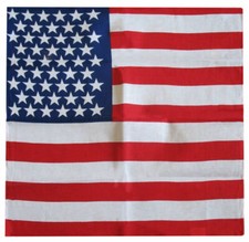 22"x22" USA American Patriotic Bandana 100D FABRIC 