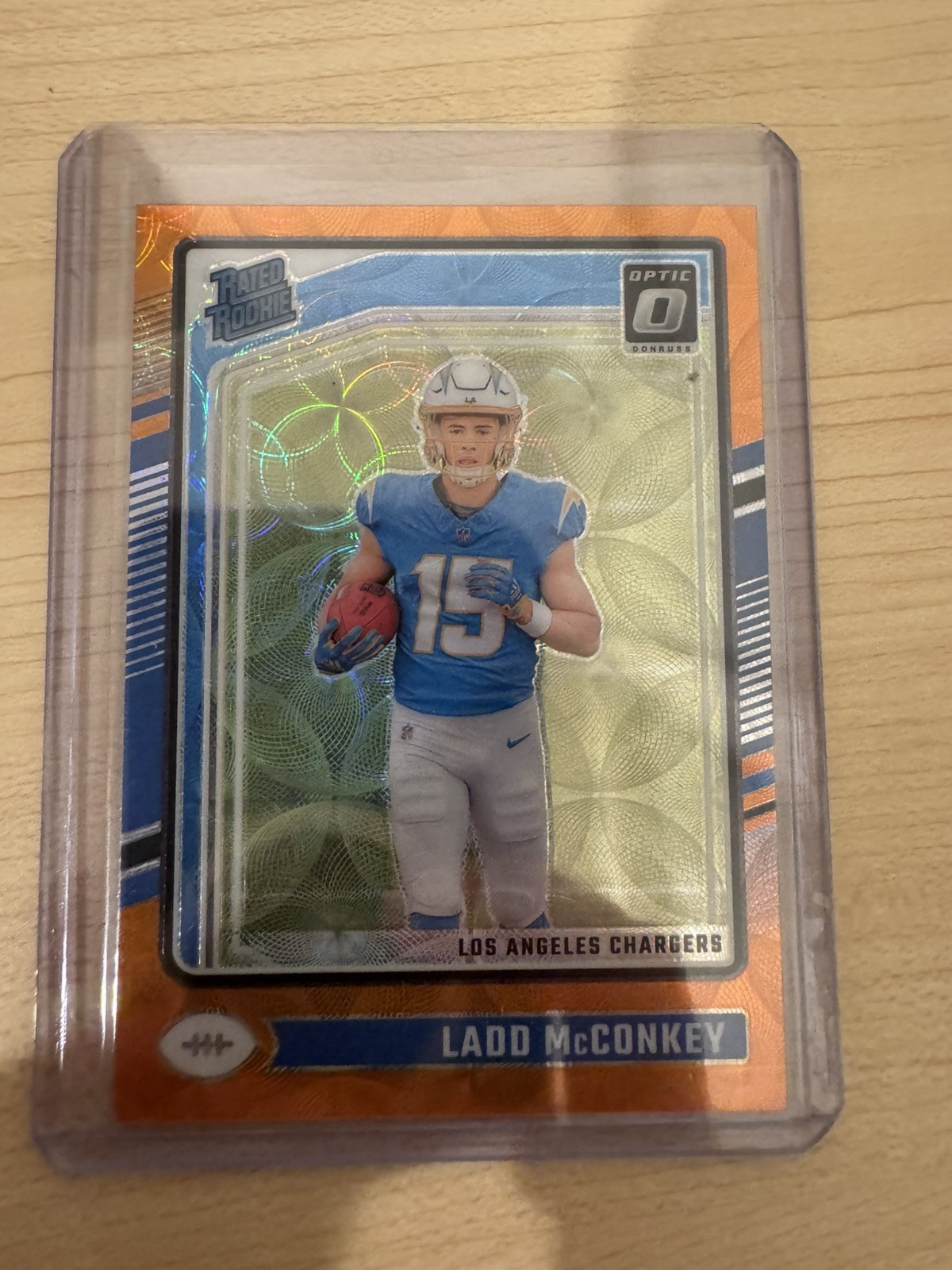 Ladd McConkey 2024 Panini Donruss Optic Rated Rookie Orange Scope Prizm /79 #266
