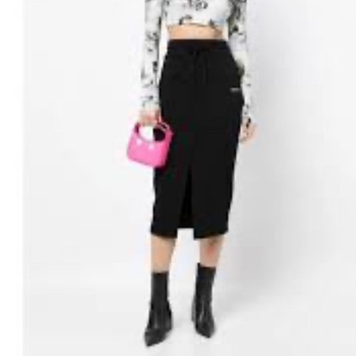 NWT Off White black slit sweat skirt
