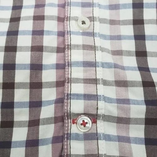 Camicia Rockstar Jeans quadri quadri bottoni a pressione linguetta rotolo a contrasto rara unica XS S - Foto 7 di 10