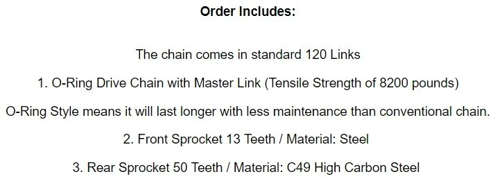 Black O-Ring Drive Chain & Sprockets Kit for KTM 300 Xc Xcw 2010-2015 - Image 2 of 4