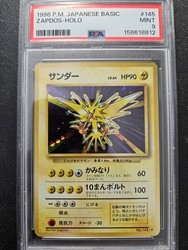 Zapdos 145 Holo Rare Base Set Japanese Pokemon Card 1996