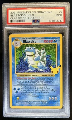 2021 Pokemon SWSH Celebrations Blastoise Classic Collection #2/102 PSA 9