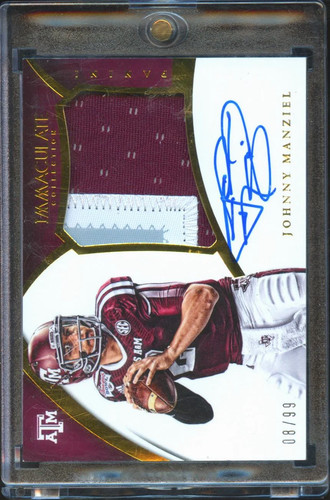 Johnny Manziel 2015 Immaculate Auto Autograph Patch 8/99 Texas A&M Aggies