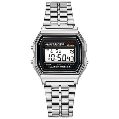 Vintage Retro Digital Watch GOLD For Men & Women w/ Alarm Stop Watch