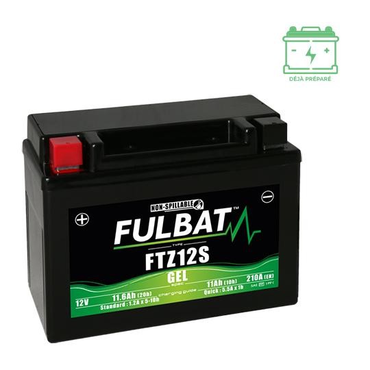 Batterie FTZ12S Fulbat 12V 11Ah au gel sans entretien activée en usine