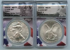 2021 Type 1 & 2 American Silver Eagle 1 OZ 2 Coin Set - ANACS MS70 First Strike