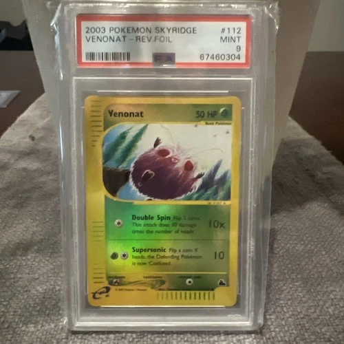 Pokemon PSA 9 Venonat Reverse Foil Skyridge #112/144 English
