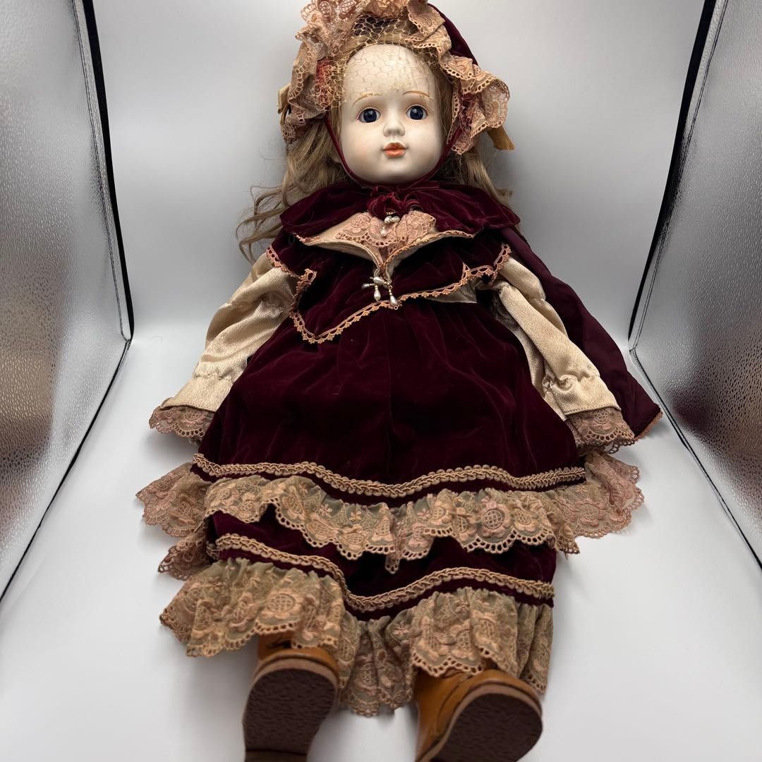 Large 70cm Bisque Doll Bibian et Damian 1979 Antique Engraved