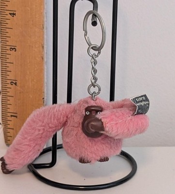 Vintage Kipling Gladys the Monkey/Gorilla/Ape Pink Plush Bag Charm Keychain