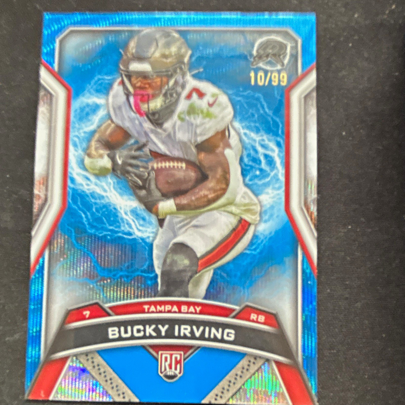 Topps 2024 Resurgence Rookies Bucky Irving #188 Blue Surge Refractor RC /99