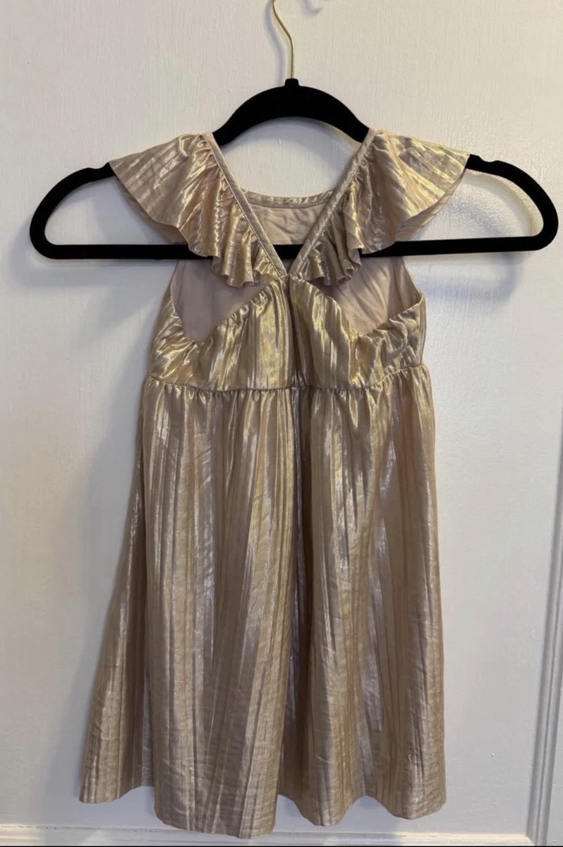 Crewcuts Gold Dress Girls size 5/5T Holiday Wedding Formal