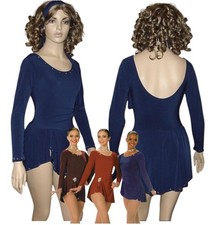 Leading Ladies BLUE Child Large Tap Dress Dance Costume Ice Skating Ballet New