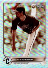 2022 Topps Chrome - Shane Bieber #208 Sepia Refractor