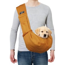 Pet Sling Carrier for Small Dogs and Cats Up to 16.5 Lbs Light Brown
