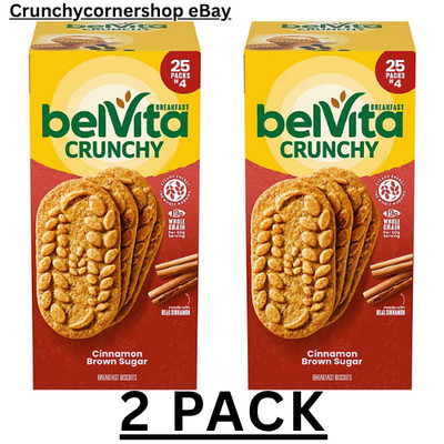 2 Pack belVita Cinnamon Brown Sugar Breakfast Biscuits (25 pk.) Great Price