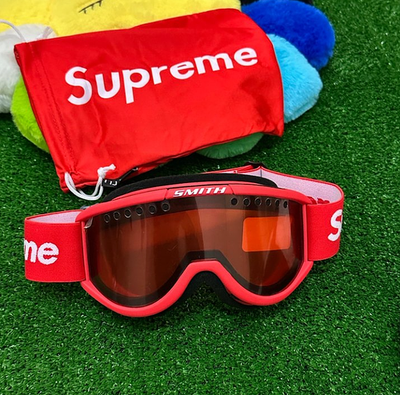 Supreme x Smith Snowboard Ski Goggles Red FW15 Colorway Limited