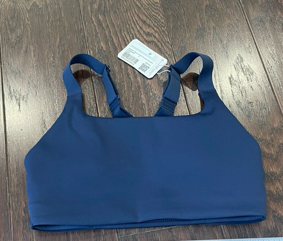 Sujetador de Entrenamiento Lululemon Ultralu Cuello Cuadrado Talla 2 Azul Club Soporte Medio NUEVO Foto 2 de 4