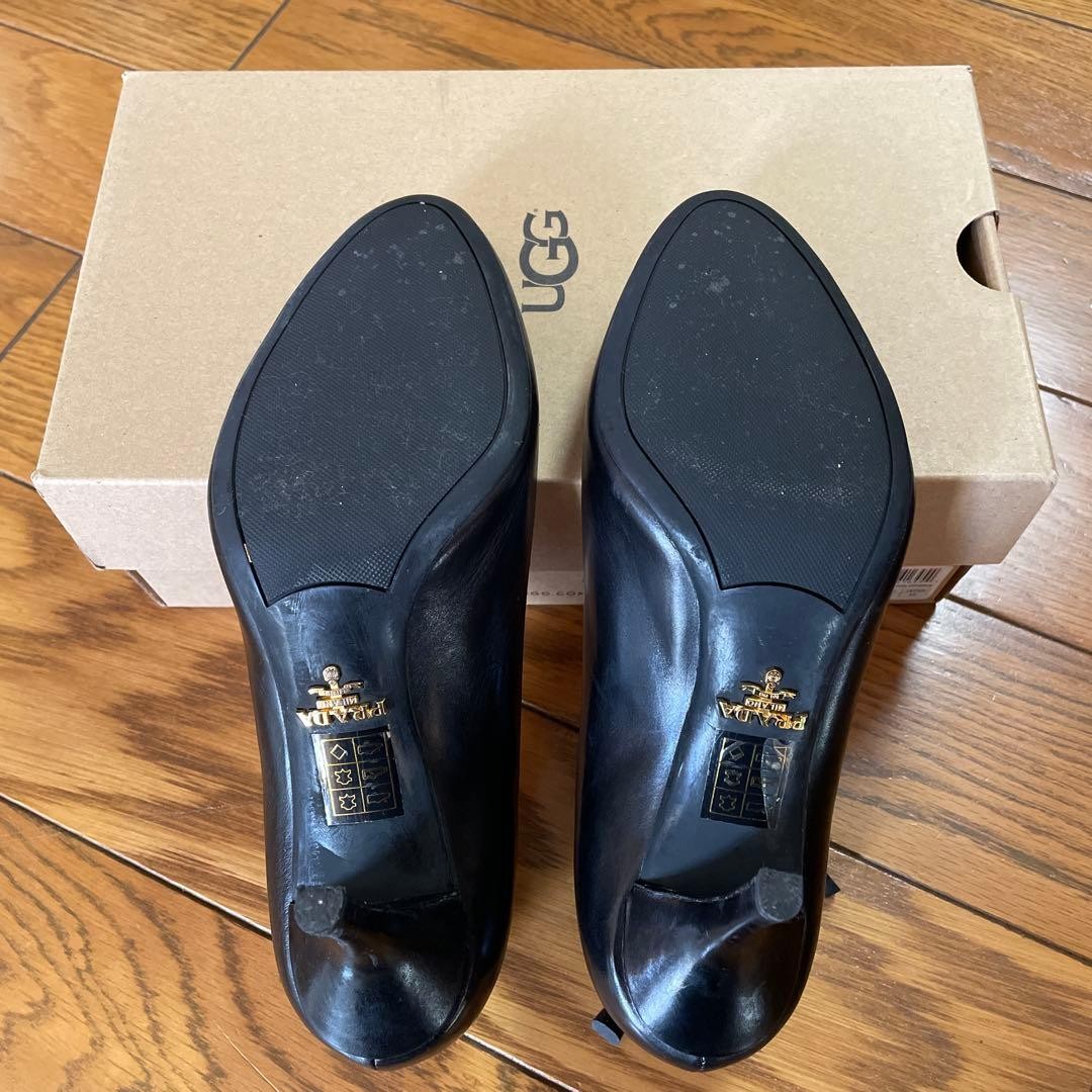 Rare PRADA Black High Heels Size 36.5 (23.5cm) With Replacement Heels image 3
