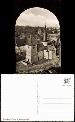 Fulda Michaeliskirche view from the window to Michaeliskirche 1962