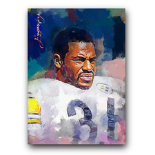 Jerome Bettis #12 Art Card Limited 29/50 Vela Signed (Pittsburgh Steelers)