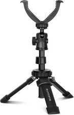 Hantoptik Portable Shooting Tripod Rapid Rifle Rest with 11-19", Black