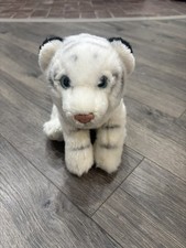 Toys R Us Animal Alley White Siberian Tiger Plush Blue Eyes 2012 Good Condition