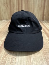 Vintage Siemens Tech Company Logo Hat Cap Quake City Caps Black Cotton