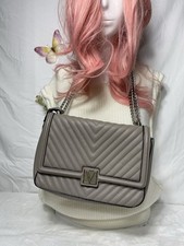 Victoria Secret Quilted Leather Chain Shoulder Bag with Chevron Pattern