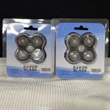 2pc Skull Shaver Baron Blade 5 Head Replacement For Pitbull, Butterfly & Palm