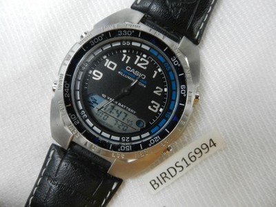 Rare Vintage Casio Fishing Gear AMW-700 Men's Outdoor Analog & Digital Watch NOS