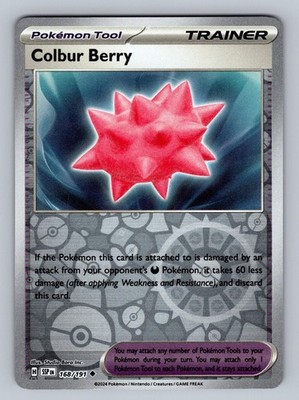 Colbur Berry 168/191 Uncommon Surging Sparks Pokemon Reverse Holo Near Mint