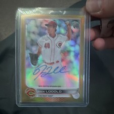 Topps 2022 Chrome Gold Refractor Rookie Autograph Nick Lodolo Reds /50