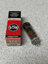 12X4 RCA USA NOS Black Plate Tube Rectifier - New In Original Box