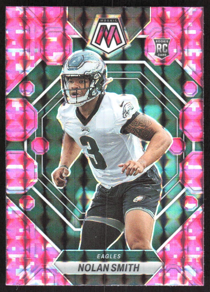 1886J 2023 Panini Mosaic #353 Nolan Smith Camo Pink Mosaic