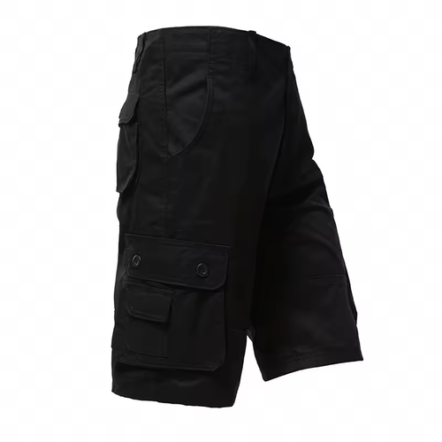 Herren Freizeit Solide Cargo Shorts Mehrere Taschen Gewaschen Lounge Größe 30-48 - Bild 9 von 15