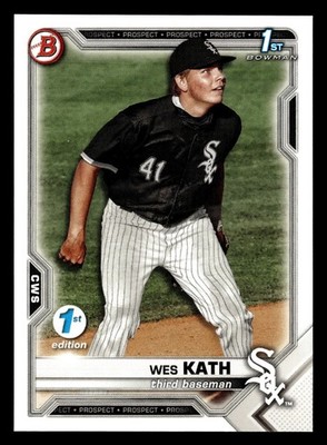 Wes Kath 2021 Bowman Draft 1st Edition #BD-43 Chicago White Sox ROOKIE