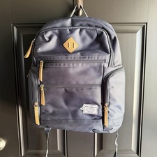 Eddie Bauer First Adventure Backpack Baby Diaper Bag Heather Gray/Tan Waterproof
