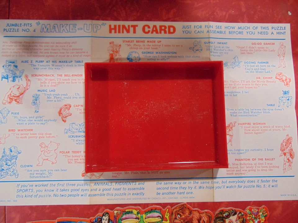 Vintage CADACO Cluster Puzzle "Make-Up" COMPLETE - Image 2 of 3