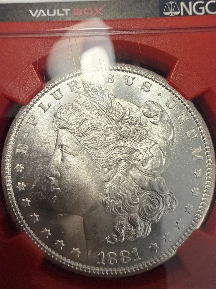1881-S Morgan Silver Dollar NGC MS 67 GEM Uncirculated San Fran Mint - Toning  - Image 4 of 4