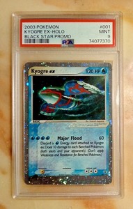Pokemon 2003 Kyogre EX Black Star Promo 001 HOLO PSA 9 MINT