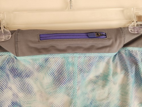 Athleta Girl Lined Shorts Size L (12) Blue Gray Purple Tie Die - Picture 6 of 7