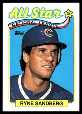 Ryne Sandberg 1989 Topps #387 Chicago Cubs MLB READ FREE SHIPPING AutographDen