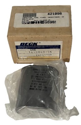 Beck Cornell Dubilier Capacitor 14-2840-15 / Soggy Foil No PCB s / KTSF44U256QAP