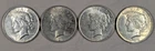 LOT OF 4 1922 P PEACE SILVER DOLLARS #50