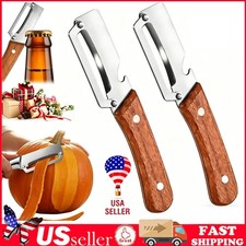 1-2PCS 2 in 1 Multi Functional Vegetable Peeler with Bottle Opener and Wooden Ha
