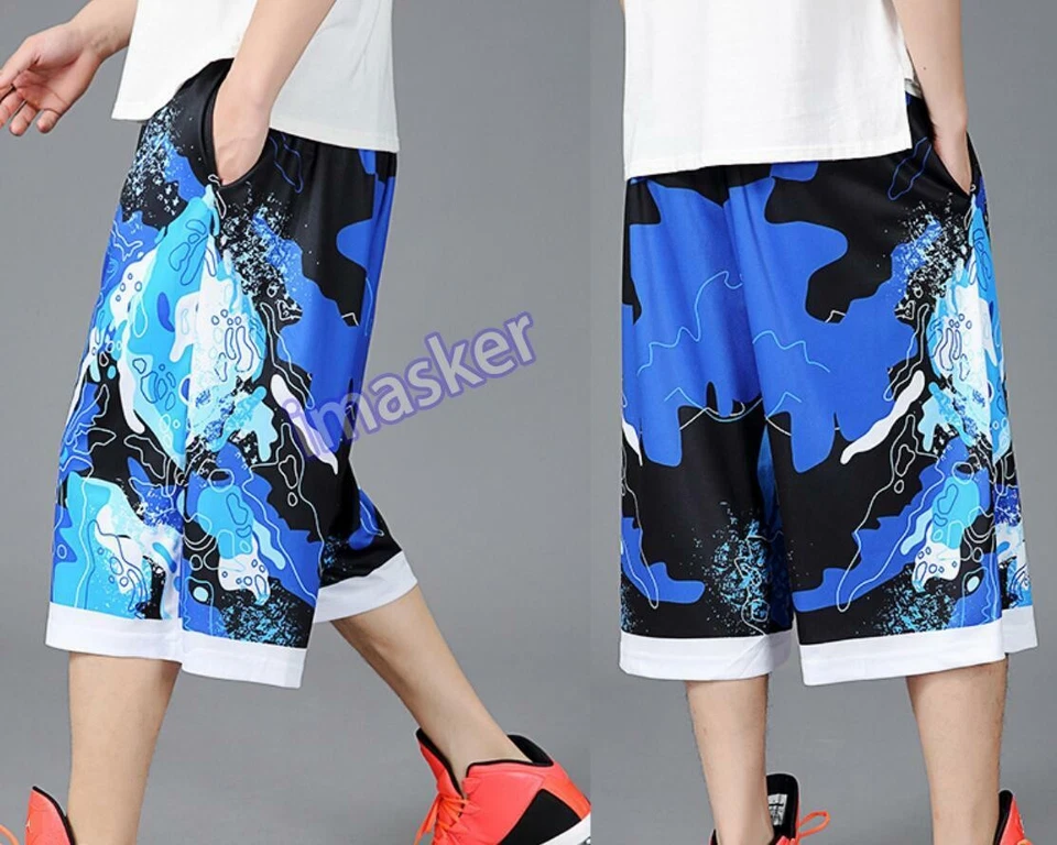 Pantalones Cortos Para Hombre Baloncesto Deportes Calce Suelto Secado Rápido Informales Verano Cómodos Pantalones Foto 4 de 4