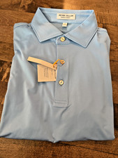 NWT NEW PETER MILLAR SHIRT SUMMER COMFORT POLO - Cottage Light Blue